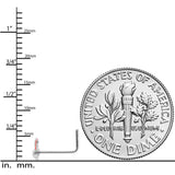 22G 5/16 Pink Ears Nerdy Easter Bunny L Shaped Nose Ring