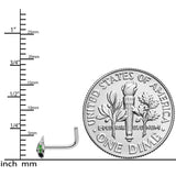 18G 5/16 St Patricks Day Pot O Gold L Shaped Nose Ring