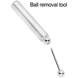 5mm to 6mm Silver Tone Aluminum Body Piercing Ball Removal Tool