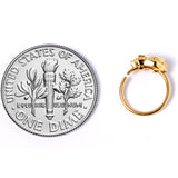 20G 5/16 Pink Gem Gold Tone Tulip Flower Nose Hoop