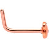 20G 5/16 Rose Gold Tone Tiny Teddy Bear L Shaped Nose Ring