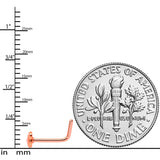 20G 5/16 Rose Gold Tone Tiny Teddy Bear L Shaped Nose Ring