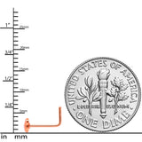 22G 5/16 Rose Gold Tone Tiny Teddy Bear L Shaped Nose Ring