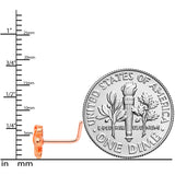 20G 1/4 Pink Orange Rose Gold Tone Butterfly L Shaped Nose Ring