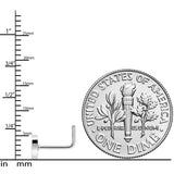 20G 5/16 Red Yellow Blue Pansexual Pride Heart L Shaped Nose Ring