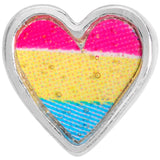 20G 5/16 Red Yellow Blue Pansexual Pride Heart Nose Bone