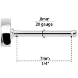 20G 5/16 Red Yellow Blue Pride Rainbow Nose Bone