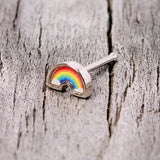 20G 5/16 Red Yellow Blue Pride Rainbow Nose Bone
