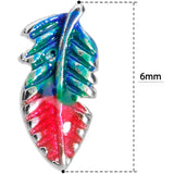 20G 5/16 Blue Green Red Feather Nose Bone