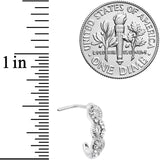 20G 5/16 Clear Gem Braid Faux Hoop L Shaped Nose Ring