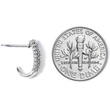 20G 5/16 Clear Gem Texture Faux Hoop L Shaped Nose Ring