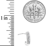 20G 5/16 Clear Gem Texture Faux Hoop L Shaped Nose Ring