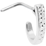 20G 5/16  Steel Dainty Dots Faux Hoop L Shaped Nose Ring