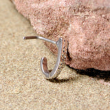 20G 5/16  Steel Dainty Dots Faux Hoop L Shaped Nose Ring