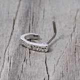 20G 5/16  Steel Dainty Dots Faux Hoop L Shaped Nose Ring