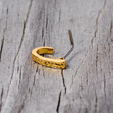 20G 5/16 Gold Tone Dainty Dots Faux Hoop L Shaped Nose Ring