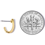 20G 5/16 Gold Tone Dainty Dots Faux Hoop L Shaped Nose Ring