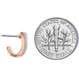 20G 5/16 Rose Gold Tone Dainty Dots Faux Hoop L Shaped Nose Ring