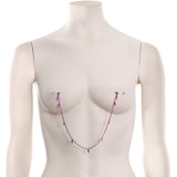 14G 5/8 Clear Gem Rainbow Autumn Leaves Dangle Nipple Chain