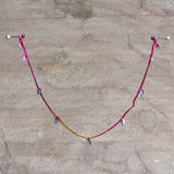 14G 5/8 Clear Gem Rainbow Autumn Leaves Dangle Nipple Chain