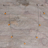 14G 5/8 Orange Pumpkin Patch Halloween Dangle Nipple Chain