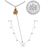 14G 5/8 Orange Pumpkin Patch Halloween Dangle Nipple Chain