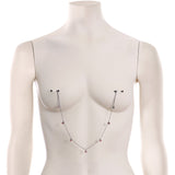 14G 5/8 Red Black Monster Fang Halloween Dangle Nipple Chain