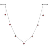 14G 5/8 Red Monster Fang Halloween Dangle Nipple Chain