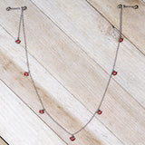 14G 5/8 Red Monster Fang Halloween Dangle Nipple Chain