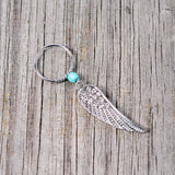 20G 3/8 Clear Gem Feather Feathered Wing Dangle Closure Ring