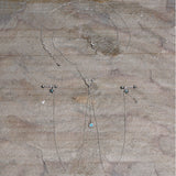 14G 5/8 Blue Gem Sun Heart Star Nipple Chain Necklace