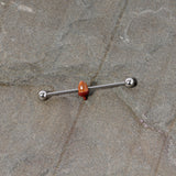 14G Brown Fall Autumn Acorn Industrial Barbell 38mm