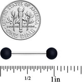 Black Blue Brown Matte Barbell Tongue Ring Set of 4