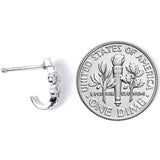 20G 3/8 Clear Gem Fleur De Lis Faux Hoop Nose Bone