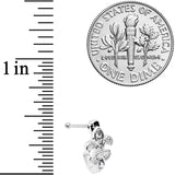 20G 3/8 Clear Gem Fleur De Lis Faux Hoop Nose Bone