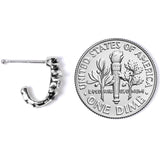 20G 3/8 Clear Gem Steel Twist Faux Hoop Nose Bone