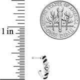 20G 3/8 Clear Gem Steel Twist Faux Hoop Nose Bone