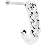 20G 3/8 Steel Chain Link Faux Hoop Nose Bone