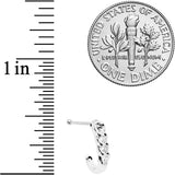 20G 3/8 Steel Chain Link Faux Hoop Nose Bone