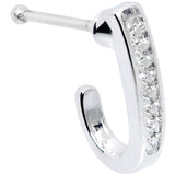 20G 3/8 Steel Dainty Dots Faux Hoop Nose Bone