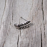 20G 3/8 Steel Feather Faux Hoop Nose Bone