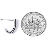 20G 3/8 Steel Feather Faux Hoop Nose Bone