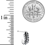 20G 3/8 Steel Feather Faux Hoop Nose Bone