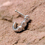 20G 3/8 Steel Daisy Chain Flower Faux Hoop Nose Bone