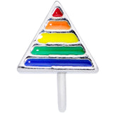 20G 5/16 Rainbow Pride Triangle Nose Hoop