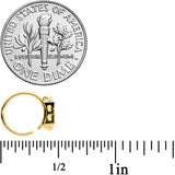 20G 5/16 Clear CZ Gem Gold Tone Rectangle Nose Hoop