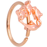 20G 5/16 Rose Gold Tone Magic Genie Lamp Nose Hoop