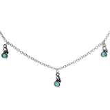 14G 9/16 Green Faux Opal Wreath Nipple Shield Dangle Nipple Chain