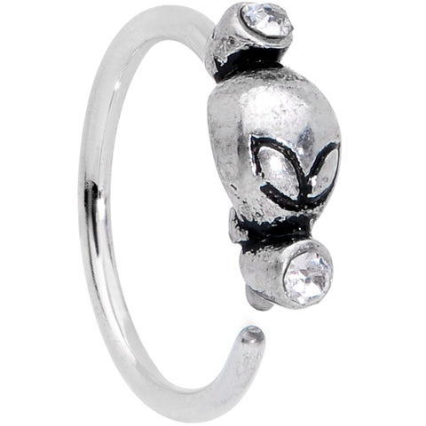 20G 5/16 Clear Gem Outer Space Alien Nose Hoop