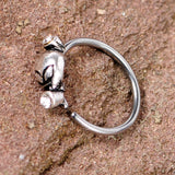20G 5/16 Clear Gem Outer Space Alien Nose Hoop